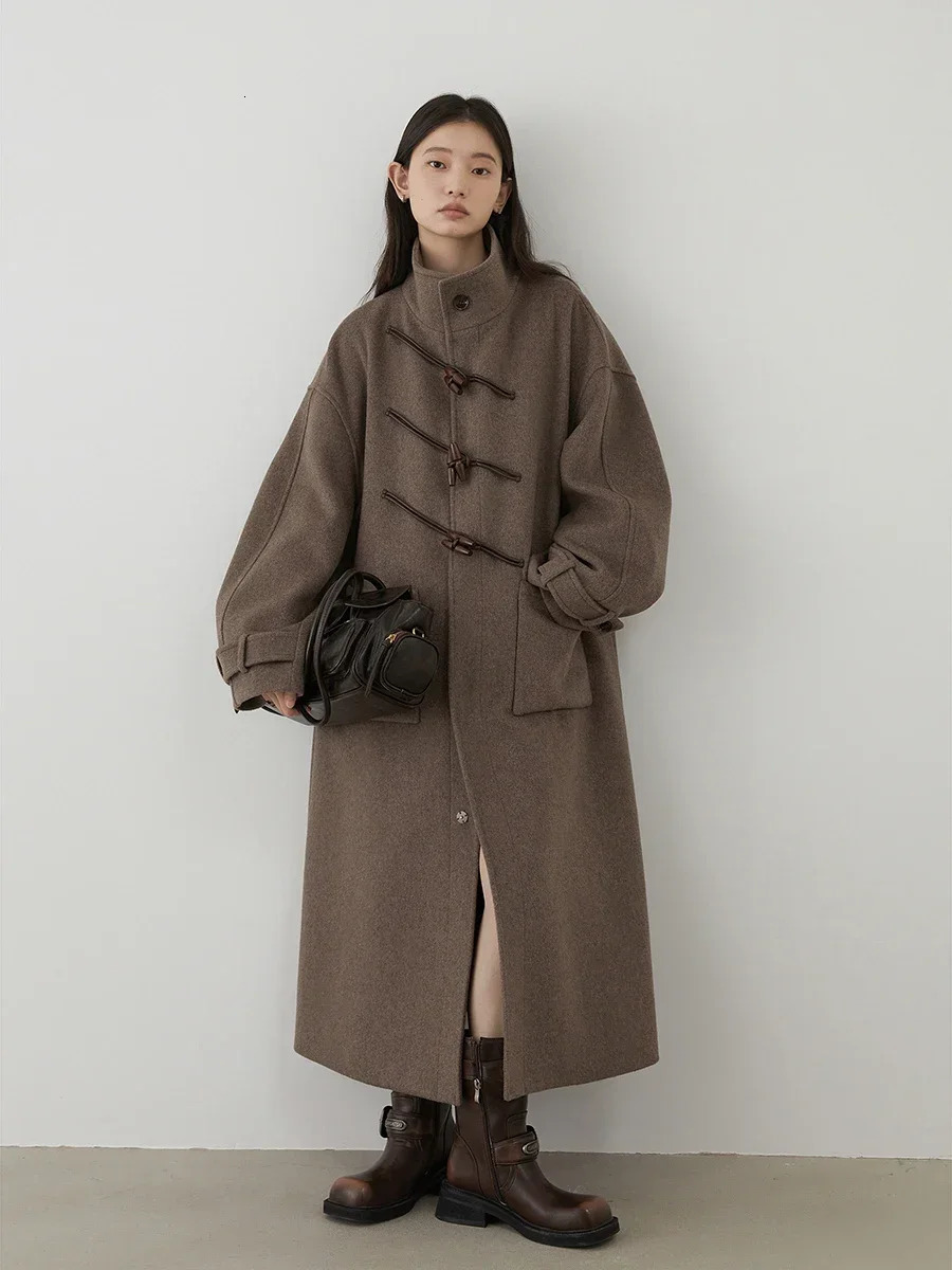 CHIC VEN Women Woolen Coats Fashion Retro n Button Loose Long Overcoat Korean Female Clothing Autumn Winter 251028