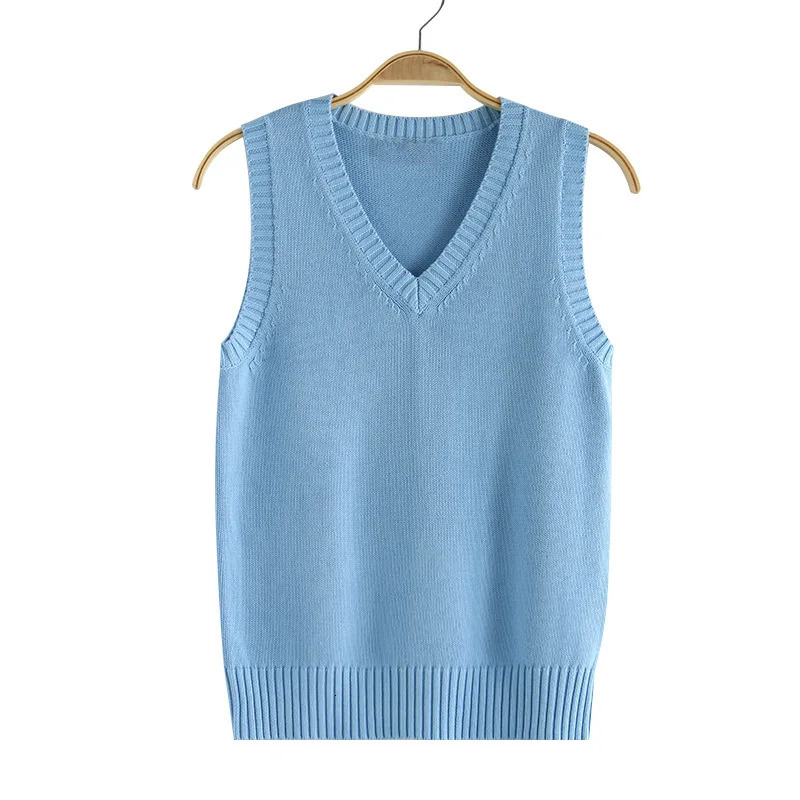 sweater candy vest women Knit Top Fashion Female autumn spirng solid young girl clothes knitwear Cardigan sleeveless XS3XL 251029