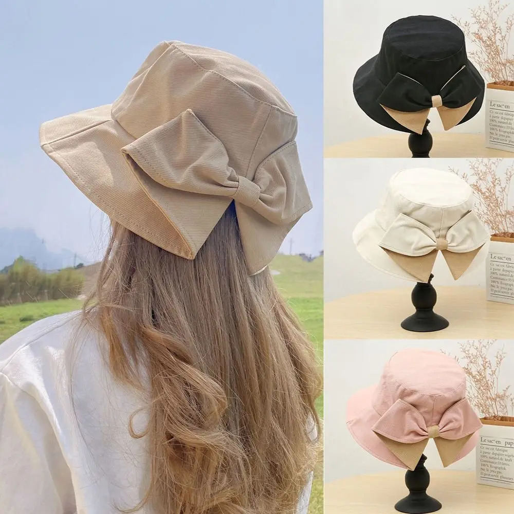 Women Cotton Fabric Cotton Bucket Hats High Quality 10 Colors Unisex Women Summer Hat Sunbonnet Cap Outdoor Fisherman Hat 251029