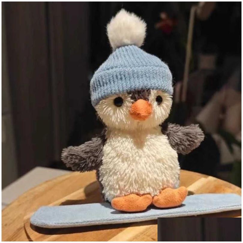Plush Dolls Jellies Cats Creative Fun Ginger Skateboarding Penguin Doll Christmas Gift Cute Toy Cartoon Stuffed Animal Plushie Yo88 Ot4Jk