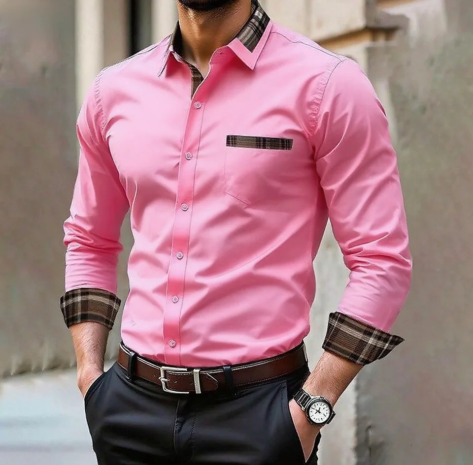 14 colors mens shirts wrinkleresistant formal wedding outdoor comfortable fashion long sleeve large size XS6XL 251029