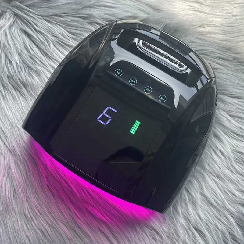 96W Black Rechargeable Nail Lamp H45 Cordless Gel Polish Dryer UV Light for Nails Manicure Light Wireless Nail UV LED Lamp J251115