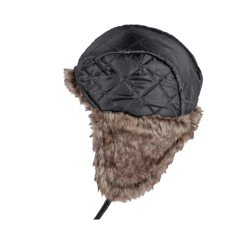 Unisex Winter Ushanka Hat Trapper Trooper Earflap Warm Faux Fur Leather Waterproof Ski Hat Bomber Cap Ear Protectors Hat 251029