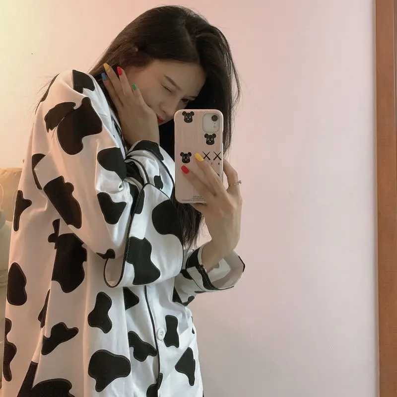 Women Ruffles Patchwork Pajama Sets Long Sleeve Tops Full Length Pants Slim Gentle Sleepwear Cozy Fashion Lounge Females PopularT251029