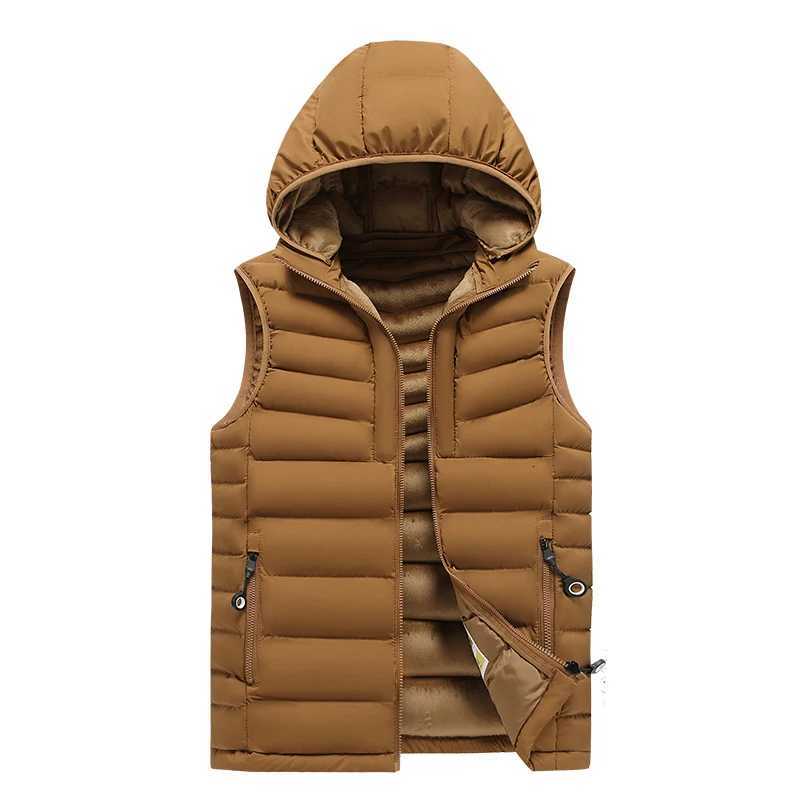 Winter Outdoor Men Thicken Plush Corduroy Vest New Warm Sleeveless Jacket Unisex Multi Pocket Down Cotton Waistcoat Coats W251029