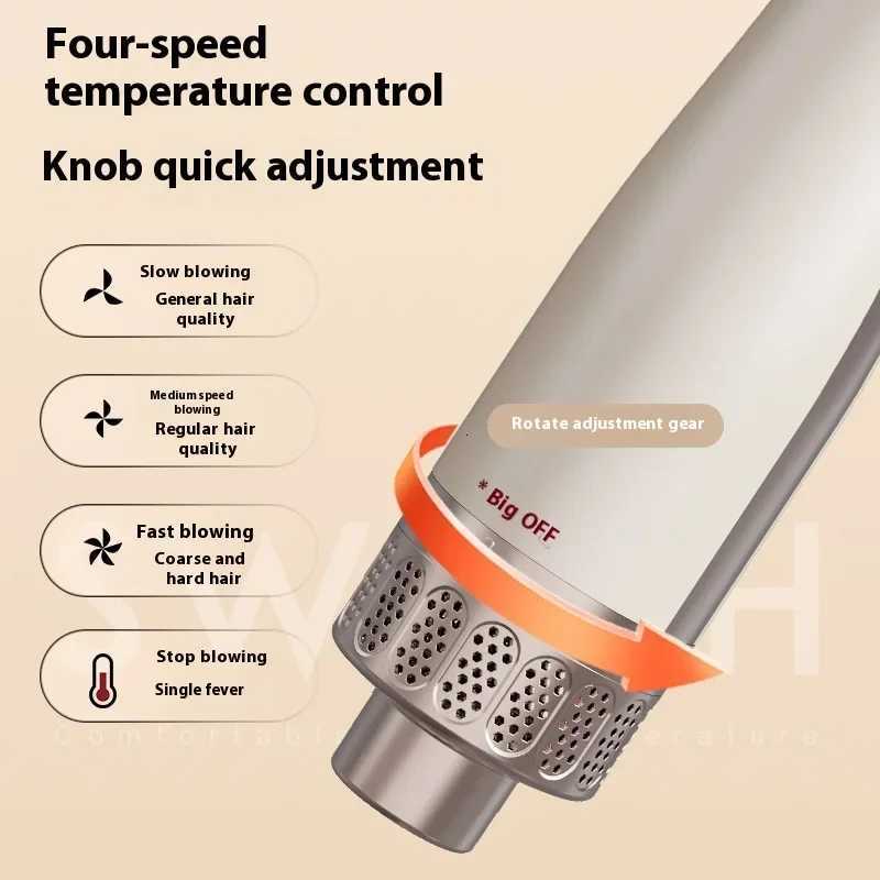 3in Multifunctional Hair Straightening Blow Dryer Volumizing Brush Curling Iron Hair Comb W251029