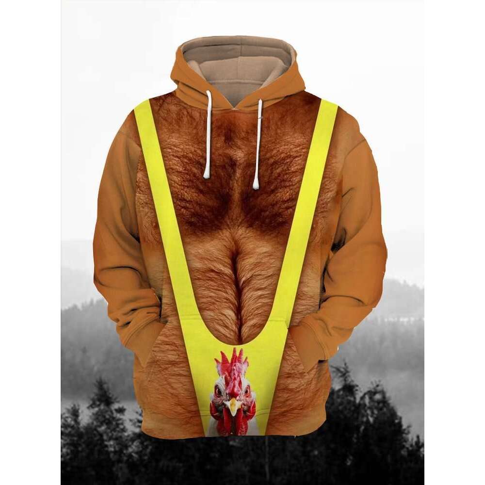 Mens Womens Christmas Elf Father Christmas Print Hoodie Casual Long Slve Sweatshirt with Pockets Winter