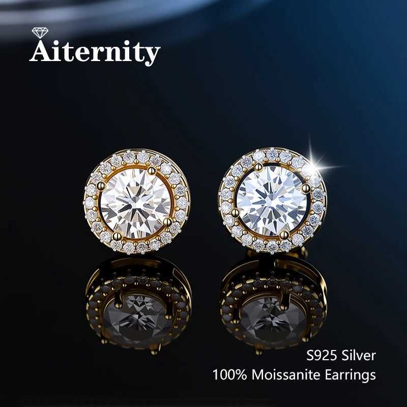 Promotion Moissanite Earrings for Women Pass Diamond Test Pen With Certificate Ear Studs 925 Sterling Silver Fine JewelryW251029