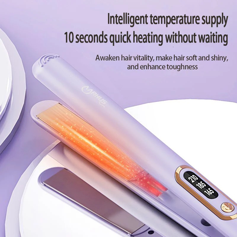 Womens Curler Hair Straightener 2in1 Professional Negative Ion Essential Oil Hair Care Hairdressing Tool For Xiaomi Hair Iron 251029