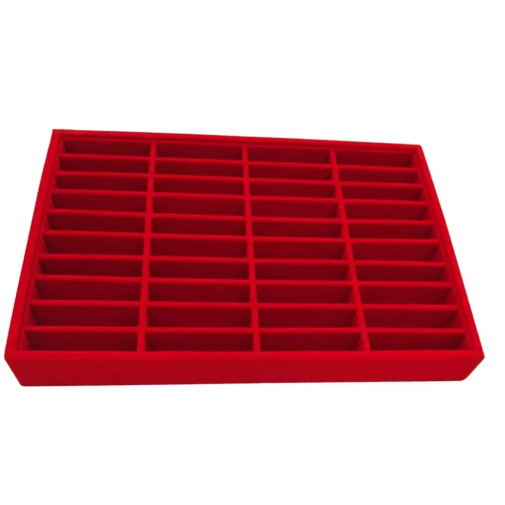 Stylish Velvet Bangle Tray With 40 Slot Inserts Display Stand for WatchBracelet Holder Case Jewelry Storage Rack 251013