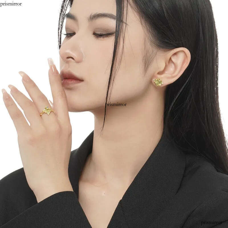 Korean Version of Cold Wind Women Texture Drip Glue Advanced S Sterling Sier Niche Design Sense Earrings Cross-border Explosive