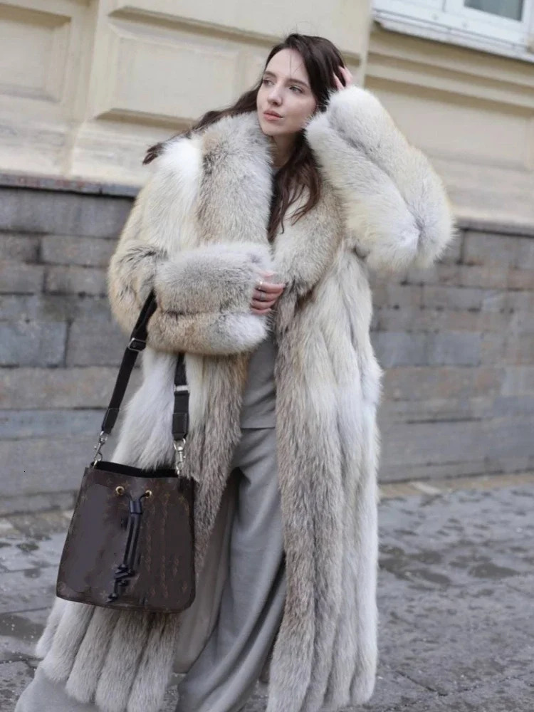 y Faux Fur Coat Women Winter Warm Fluffy Jacket Long Sleeve High Street Chic Female Overcoat Fashion Gradient Outwear 251028