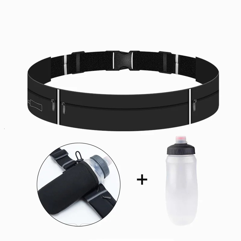 Running Belt Waist Bag with Water Bottle 550ml Women Sports Fanny Pack Men Phone Pouch Jogging Gym Bags Hydration Run 251021
