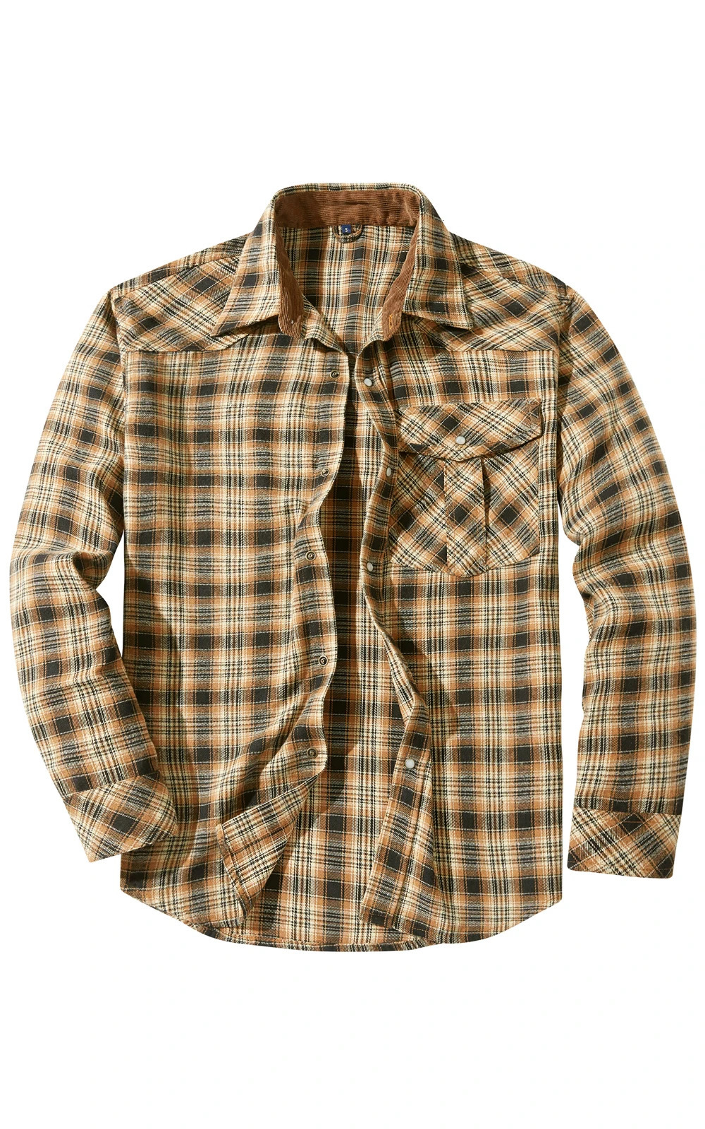 Mens Fashion Plaid Checkered Brushed Flannel Shirts Single Pocket Long Sleeve Slimfit Youthful Outerwear Casual Shirt 251029