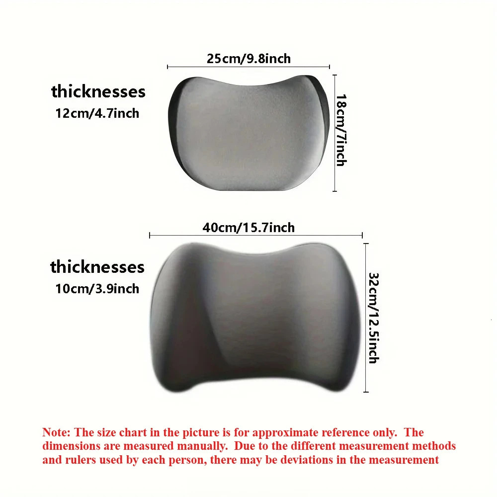 Car Neck Pillow Protector Memory Foam Auto Seat Headrest Pillow Soft Waist Cushion Car Neck Cushion Backrest Lumbar Support 251029