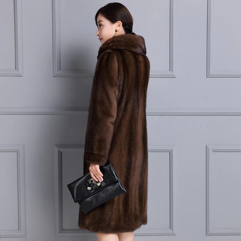 Women Faux Fur Jackets Solid Single Breasted Outerwear Autumn Winter Long Jacket Spliced Coats Loose Fit Pockets Casual 251028