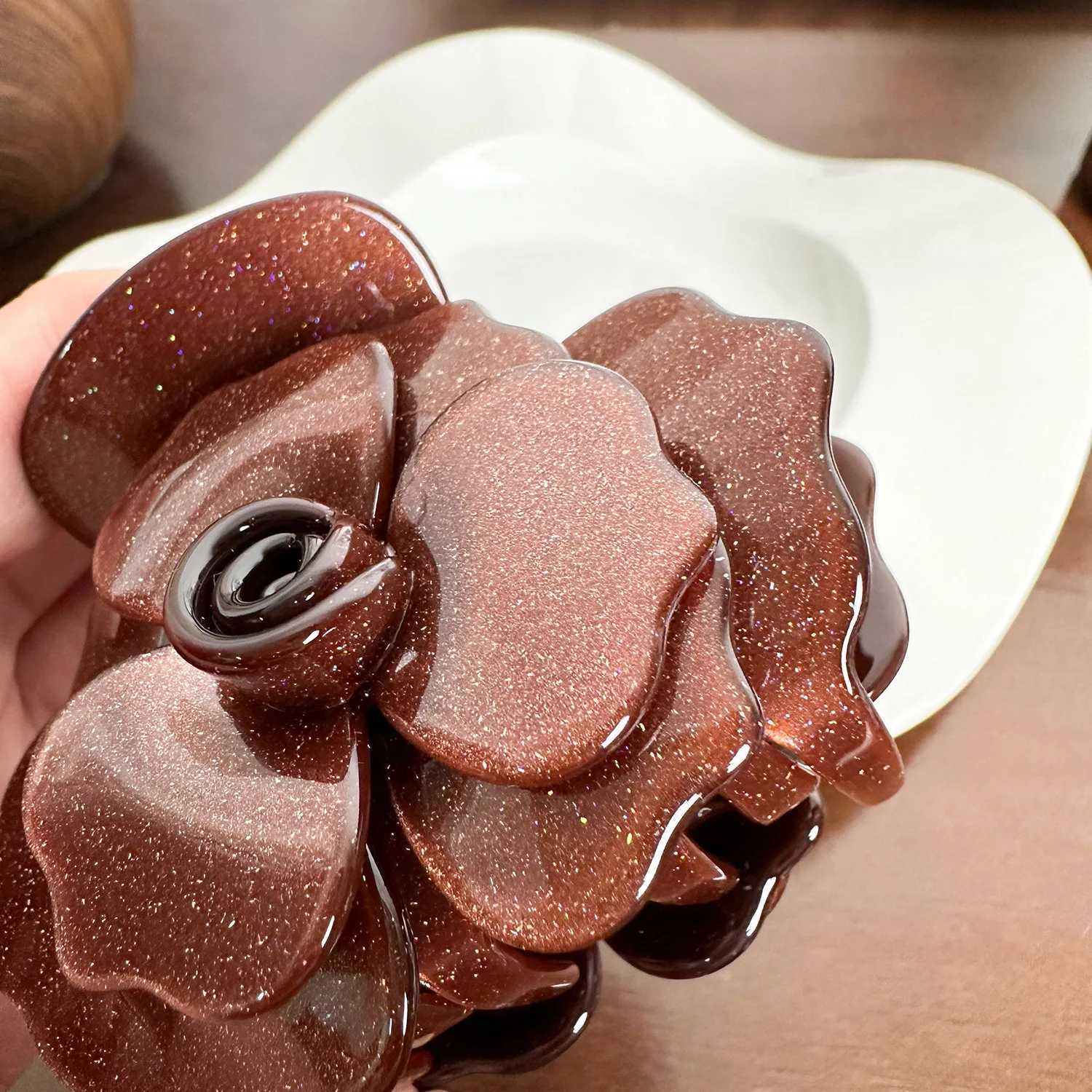 NEW 82CM Sweet Rose Camellia Acetate Hair Claw Flower Series Claw Clips INS Trendy Hair Clips for Women Girls Hair AccessoriesW251028