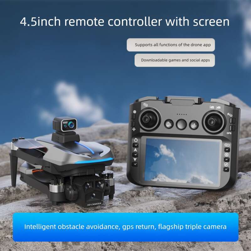 AE EVO Brushless Drone HD Aerial Photography GPS Return Folding Intelligent Obstacle Avoidance Screen Display Remote Control Airplane