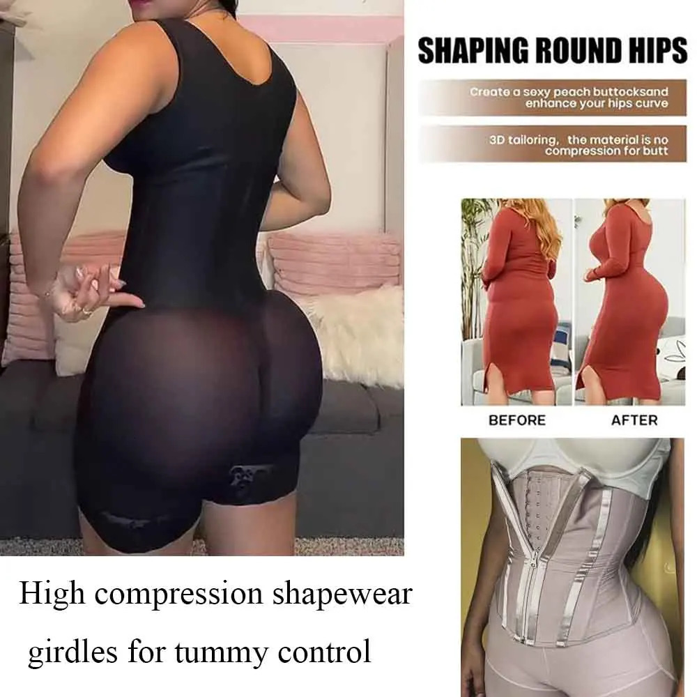 Women Full Body Shapewear Bodysuit for Abdomen Control High Compression Reducing and shaper girdles Zipper Crotch Shapewear Faja 251029