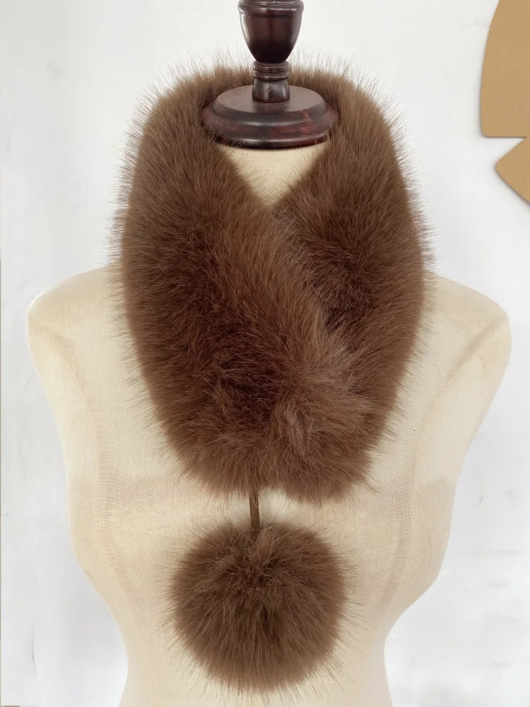 Winter Scarf for Women Thickened Faux Fur Collar y Velvet Texture Warm Neck Warp Cold Weather Accessories 251013