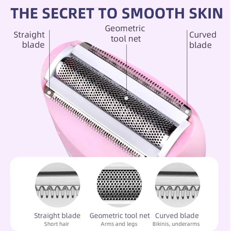 Kemei Rechargeable Lady Shaver Electric Hair Remover Epilator Shaving Wool Scraping for Whole Body Use Female Care J251117