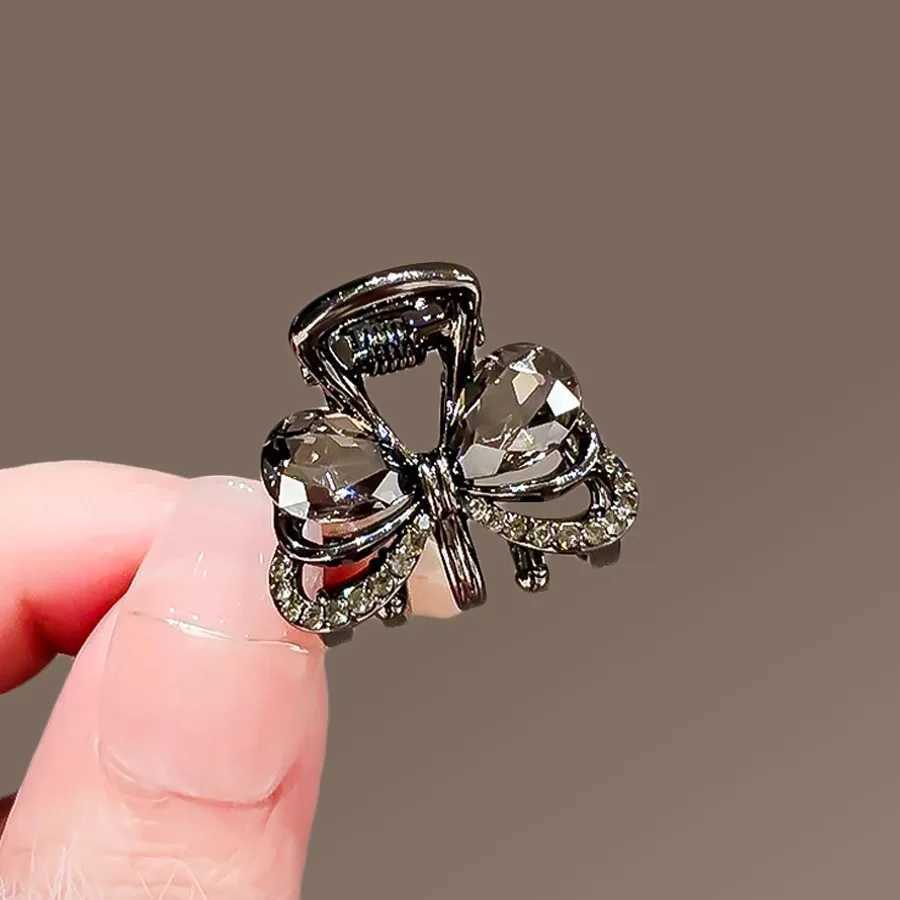 Mini Hair Claw Clips Korean Style Bangs Hair Holder Shiny Rhinestone Decor Hairpins Women Girls Daily Hair Jewelry AccessoriesW251028