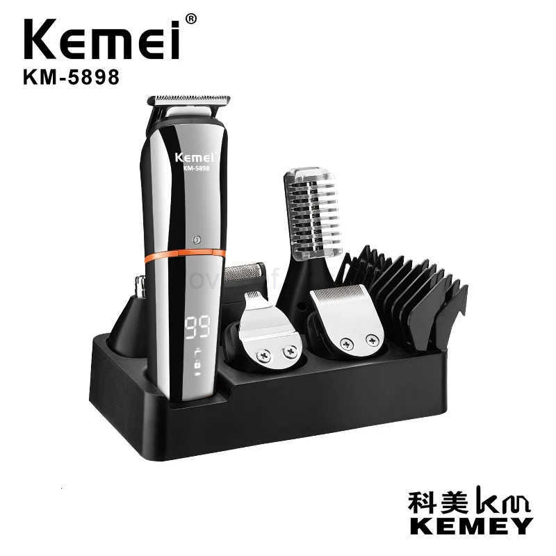 Kemei KM5898 11 IN 1 Grooming Kit for Hair Salon mens washable and rechargeable hair trimmer Z251029