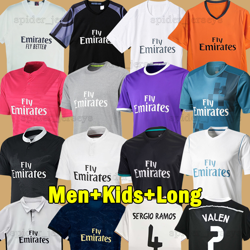 2021 20 RealMadrid Retro Soccer Jerseys Player Version ZIDANE REDONDO R.CARLOS 2019 17 16 Long sleeves Football Shirts 2015 13 MODRIC BENZEMA FIGO KAKA Men kids kits