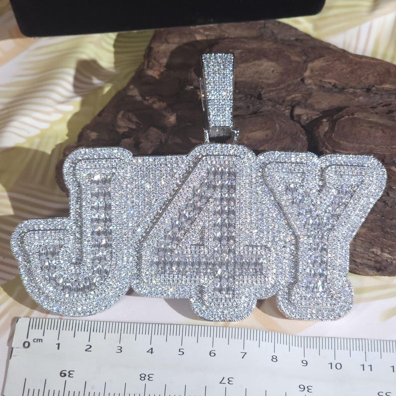 necklace moissanite chain Hip Hop Moissante Luxury Jewelry Women Custom Iced Out Name Pendant 925 Silver Cuban Rose Gold