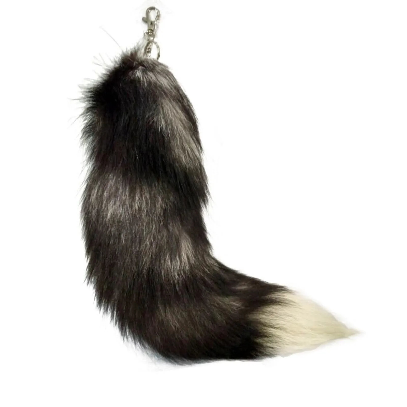 PlushFox Tail Bag Pendant Furry Racoon Tail Keyring Keychain Cute Pompoms Keyring Holder BagDecor Accessory 251029