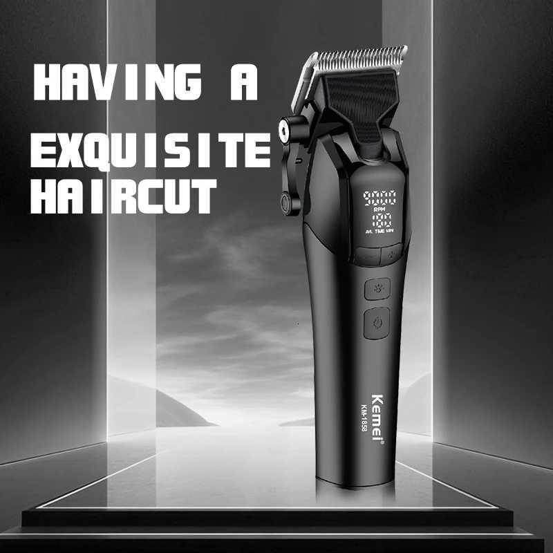 KEMEI DLC Blade Electric Hair Clipper Professional Cordless Usb Rechargeable Hair Clippers With Light KM1858 M251029