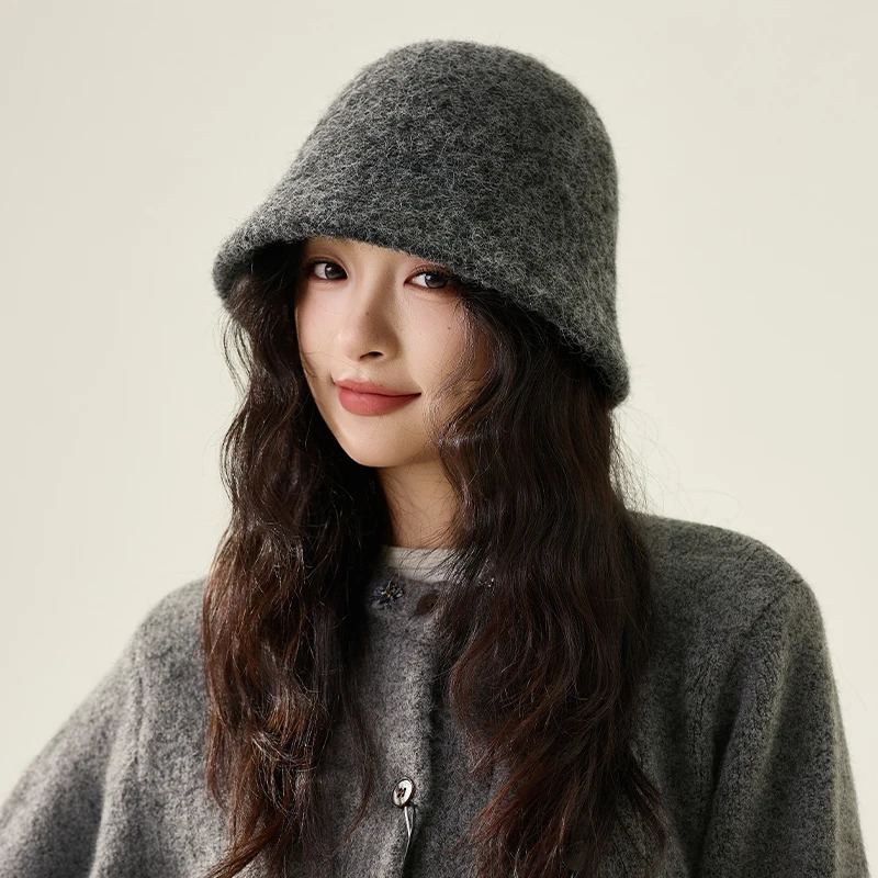 Fashion Ladies Winter Outdoor Warm Bucket Hat Womans Daily Casual Fisherman Cap Korean Style Classic Panama Hats 251029