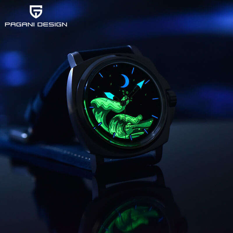 PAGANI DESIGN Full Luminous Blue Glass AR+AF Men's Mechanical Watch PD-YS014