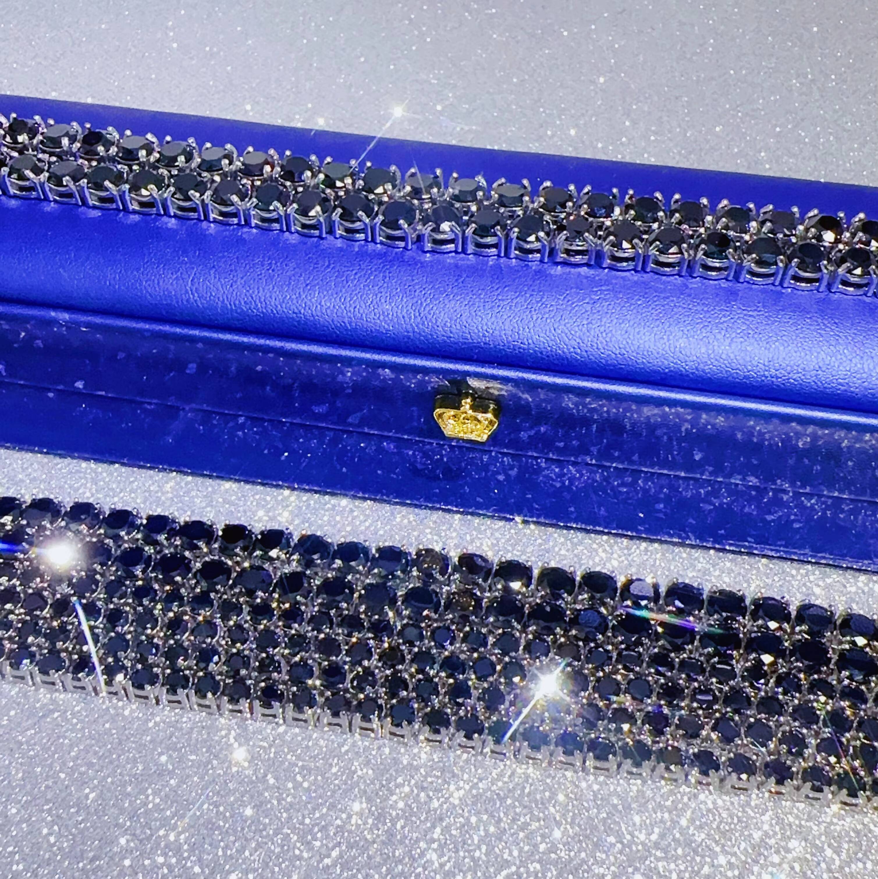 Custom Moissanite Jewellery Black Diamond Silver 925 Necklace VVS Diamond Chain Hip Hop Iced Out Jewelry Fashion Tennis Chain