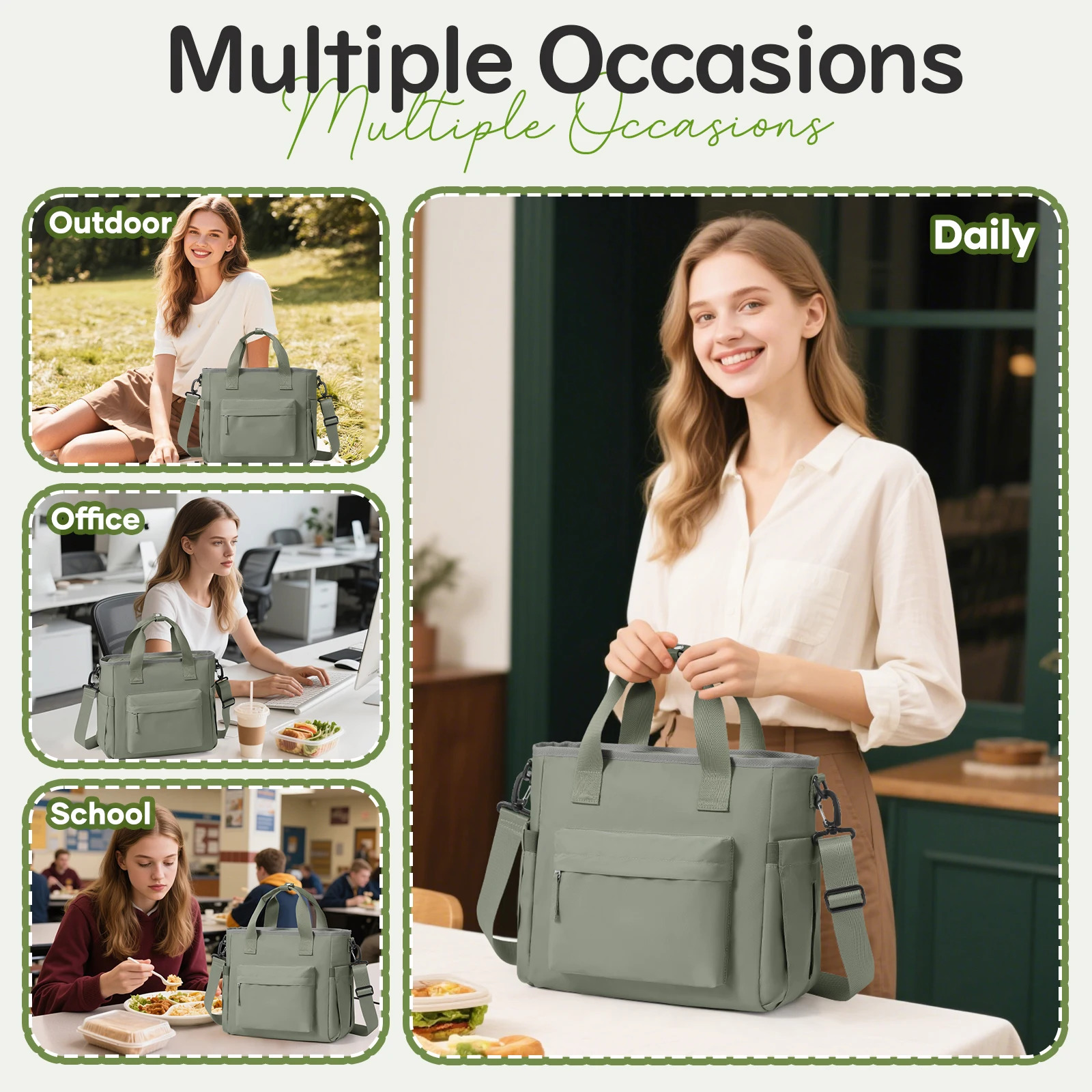 Large Capacity Insulated Lunch Bag Waterproof And Portable For School And Office Keep Your Food Fresh And DeliciousPicnic Bag 251029