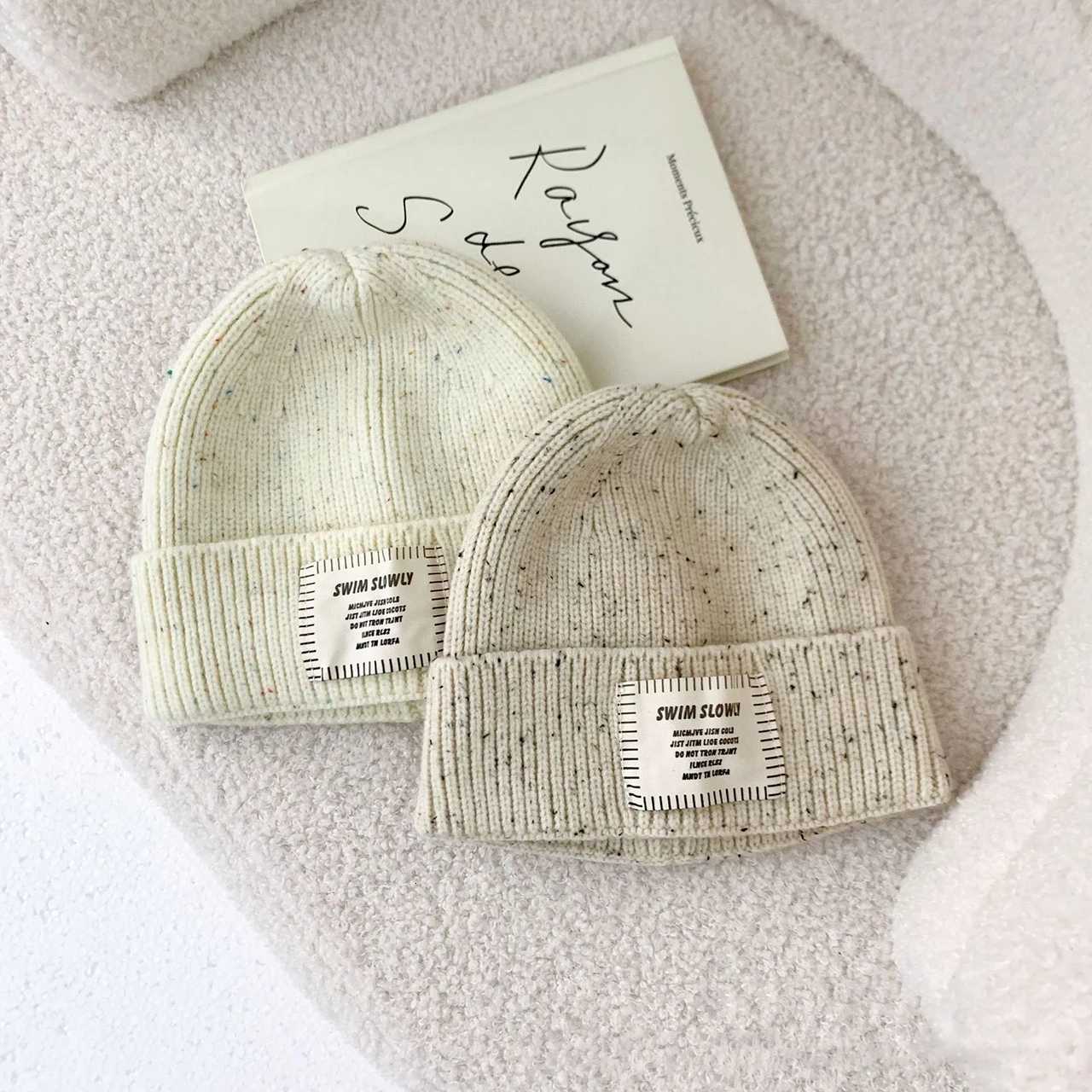 Colorful Woolen Knitted Hat for Children Warm Pullover Cap 26Year Boys Girls Winter Crochet Bonnet Fashion Simple Baby Beanie251028