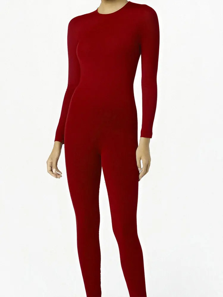 Autumn Women Jumpsuits Streetwear Fashion Long Sleeve ONeck Solid Bodycon Sexy Black Rompers Casual Slim Lady Sporty 251029