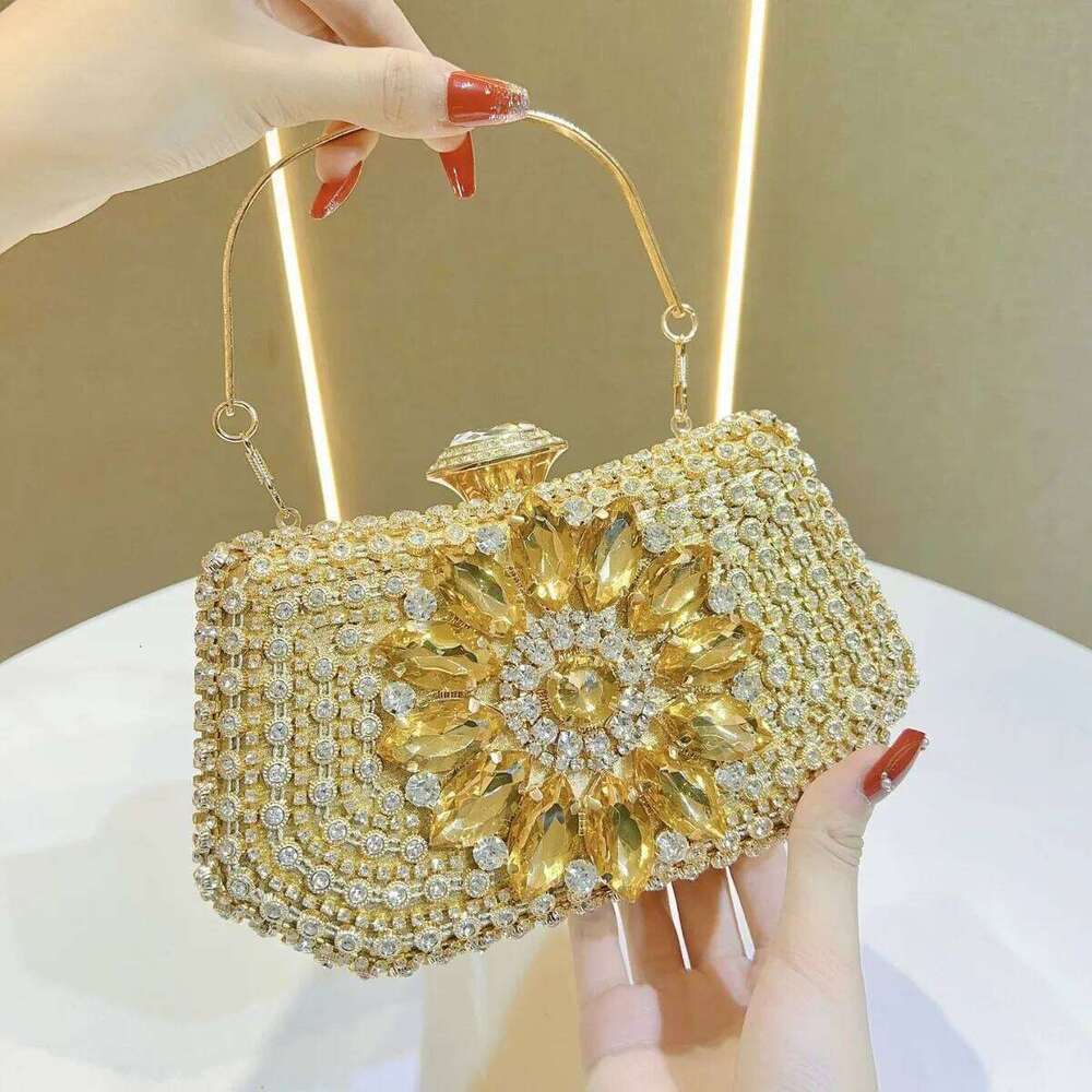 Designer Bags Glamorous Full Dia Tote - Rhinestone Pearl Party Purse For Stage Banquets & Bar Events, Elegant Shoulder Bag High-Grade Luxury Bag