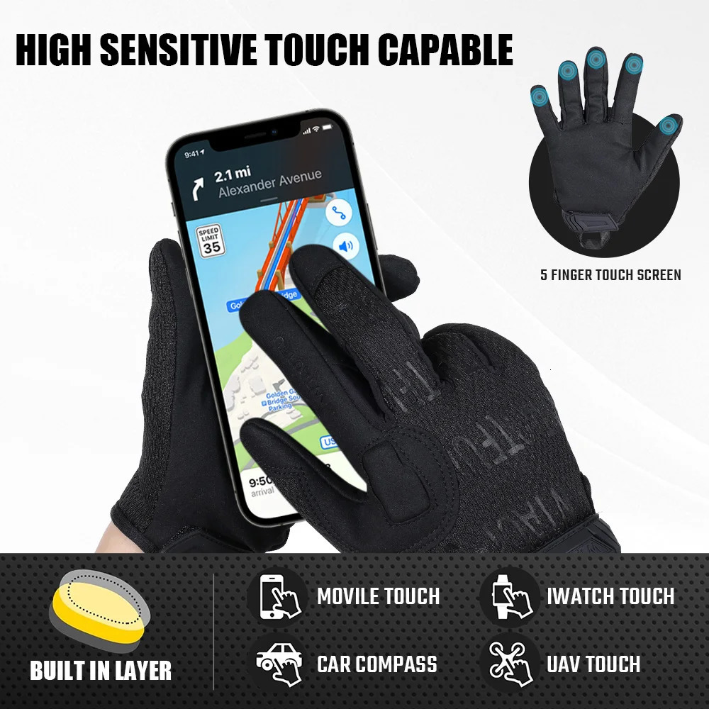 Outdoor Tactical Gloves Touch Screen Hunting Sport Cycling Camping Hiking Paintball Work Driving Lightweight Full Finger Men 251013