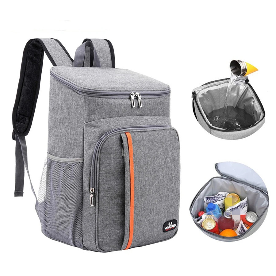 18L Portable Thermal Lunch Bag Food Box Durable Waterproof Cooler Ice Insulated Case Camping Oxford Dinner Backpacks Icebox 251029