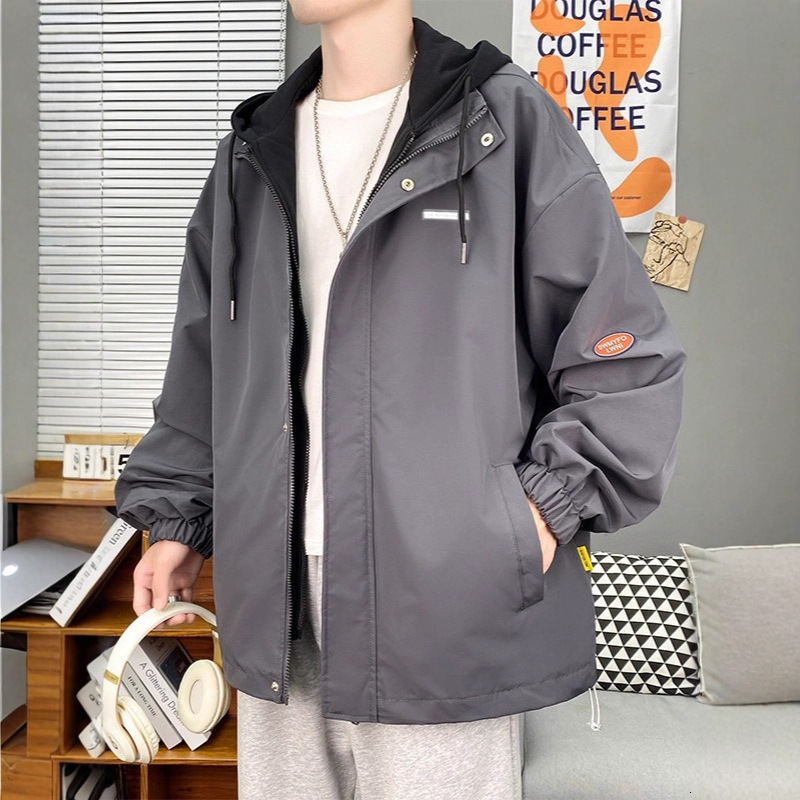 Men's Loose Stylish Fake Two-piece Designer Jacket Jacket Ins Trendy Brand Autumn Fashion Student Functional Sports Top