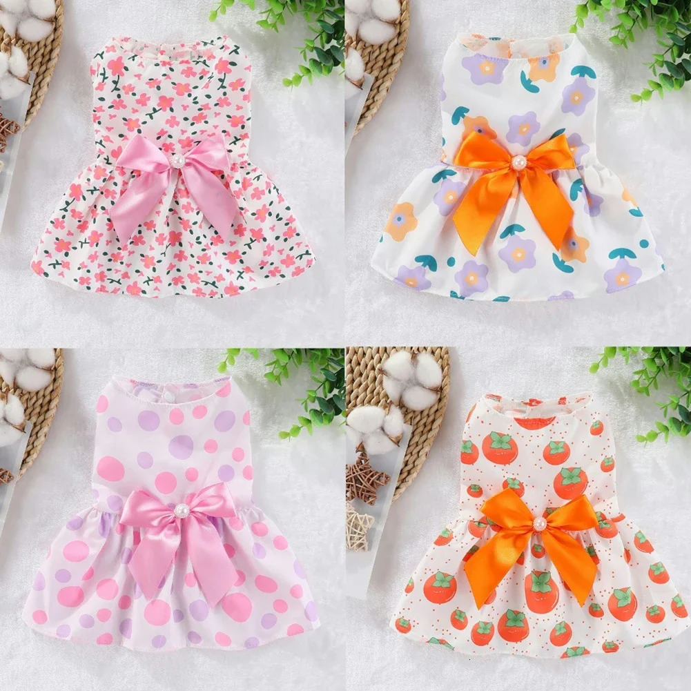 Spring Cat Princess Dress Pet Sunflower Skirts Pet Clothes Comfortable Soft Puppuy Dogs Cats Dress 251029