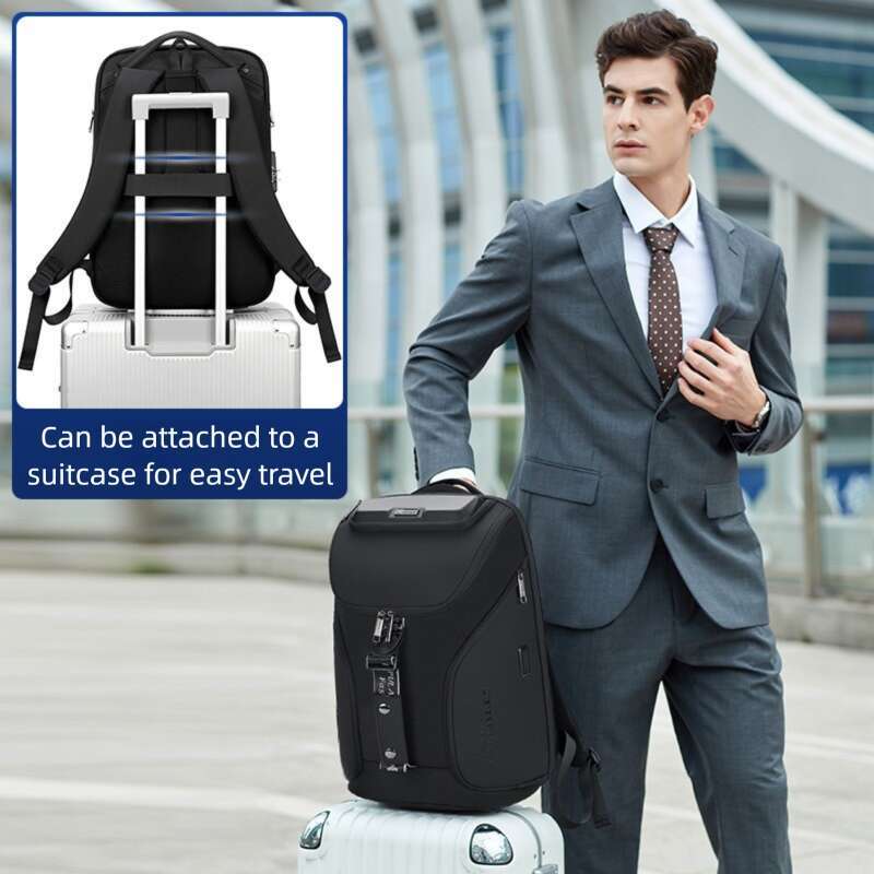 Trendy Men S Waterproof Backpack Large Capacity Business Travel Multifunctional Anti Theft Computer Bag Simple Casual High Quality