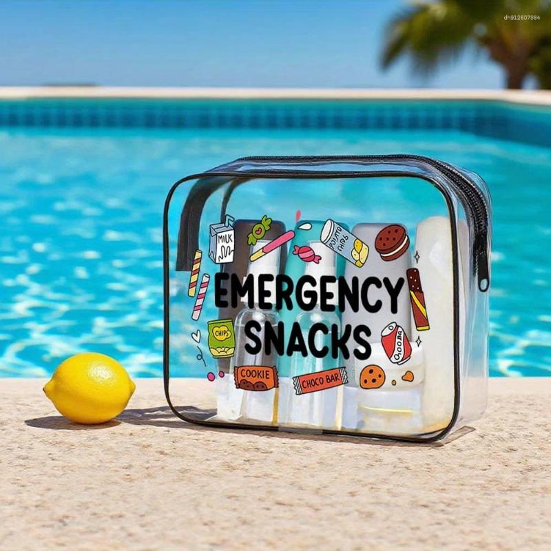 Cosmetic Bags Clear Snack-themed Bag.