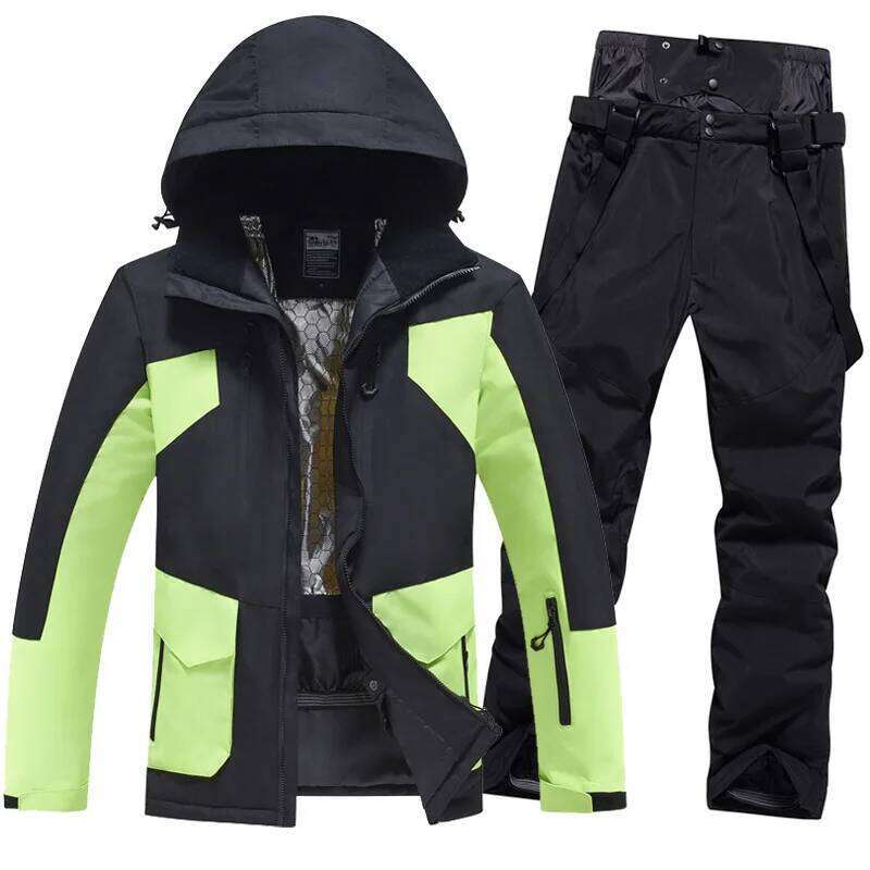Women's Winter Snow Suit Sets Snowboarding Clothing Skiing Costume 10K Waterproof Windproof Ice Coat Jackets And Strap Pants