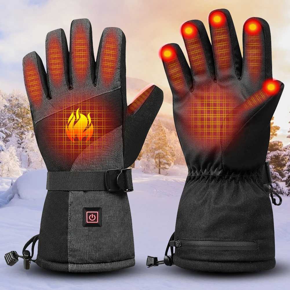 Unisex Winter Heating Gloves 3 Speed Temperature Outdoor Cycling Gloves Touchscreen NonSlip Waterproof Windproof for Women Men J251029