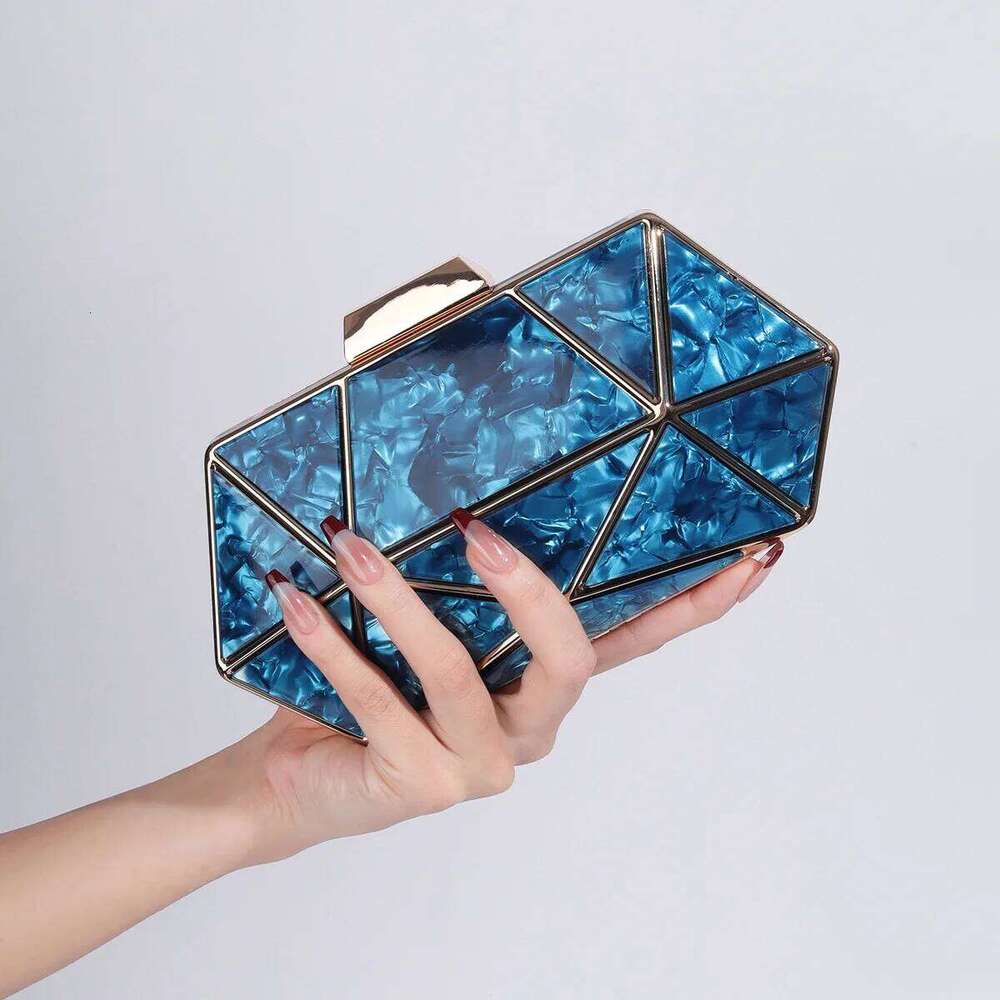 Designer Bags Acrylic Metal Water Chesut Celebrity Temperament Single Shoulder Oblique Span Chain Bag, Women's Hand Holding Dinner Bag Luxury Bag