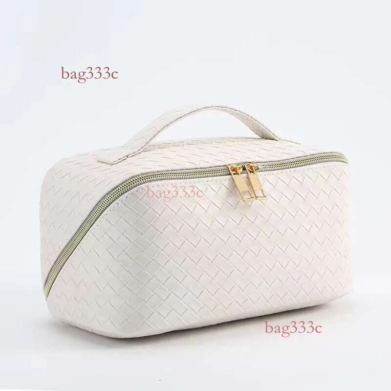 Lanjia- Large Woven Travel Toiletry Bag For Women - Portable, Waterproof Makeup And Cosmetic Organizer Fa47f