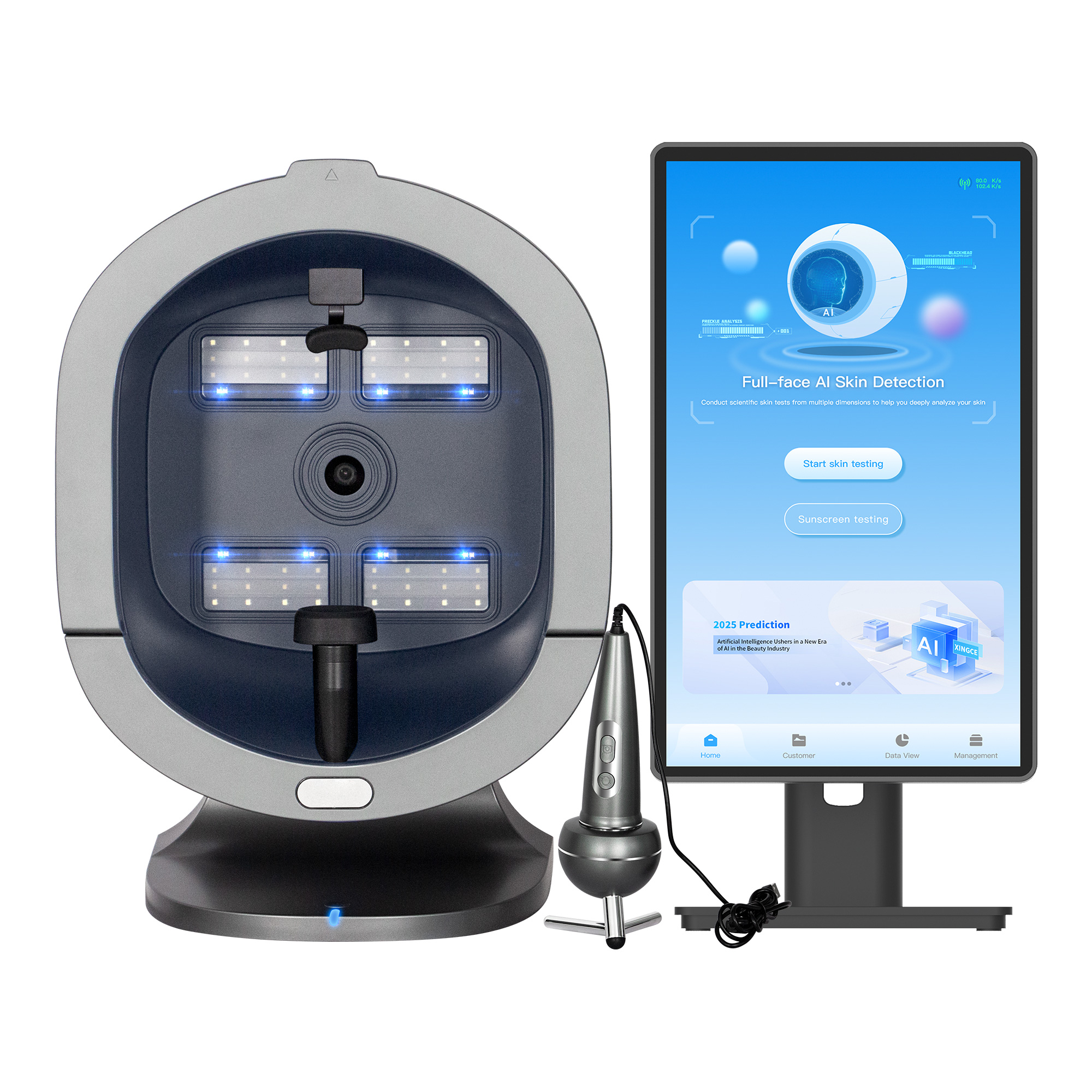 X5 Facial Analysis 3D Magic AI Facial Testing Acne Scanner Skin Detector Skin Analyzer Facial Tester Professional Instrument