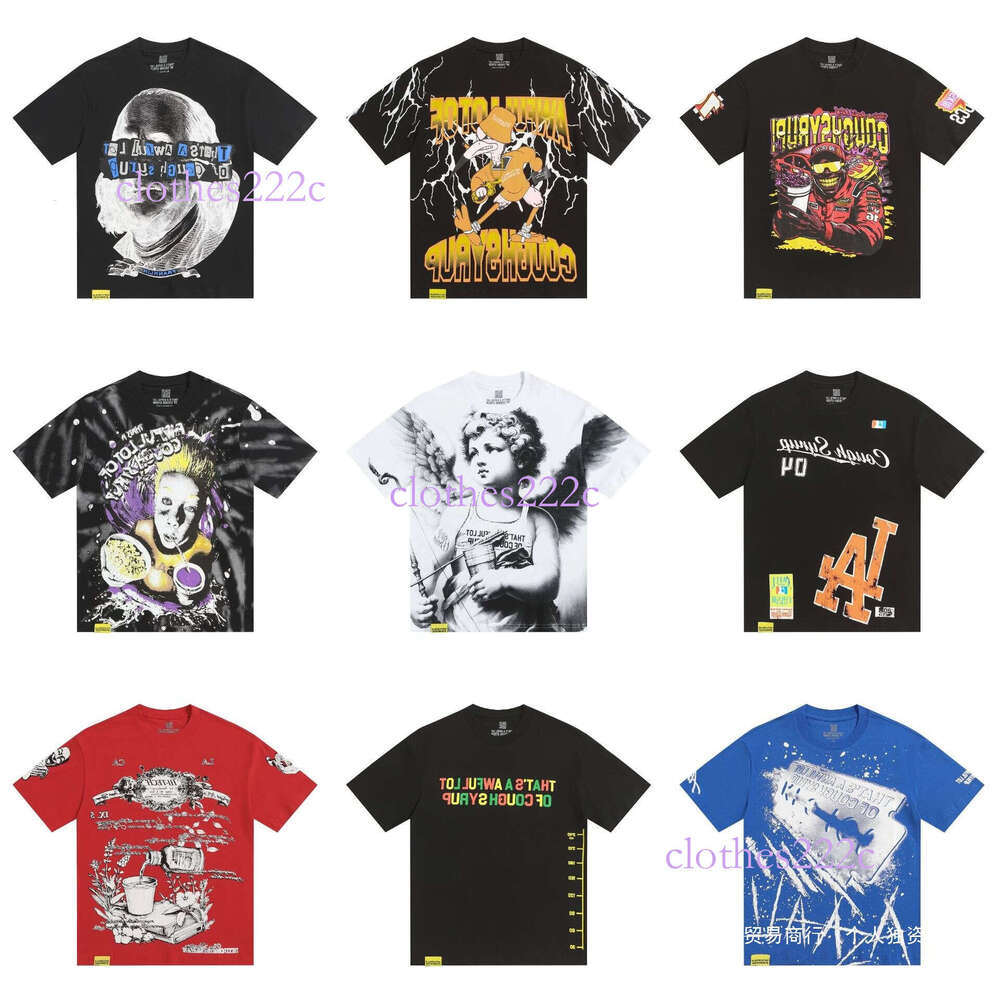 American Trendy Brand Sss Awful Lot Of Cough Syrup T-Shirt Couple Short Sleeve